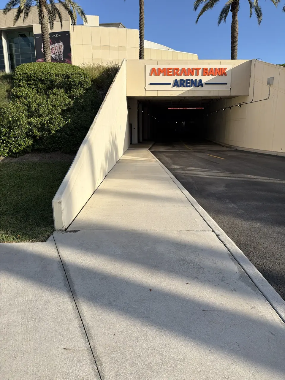 Arena entrance after cleaning