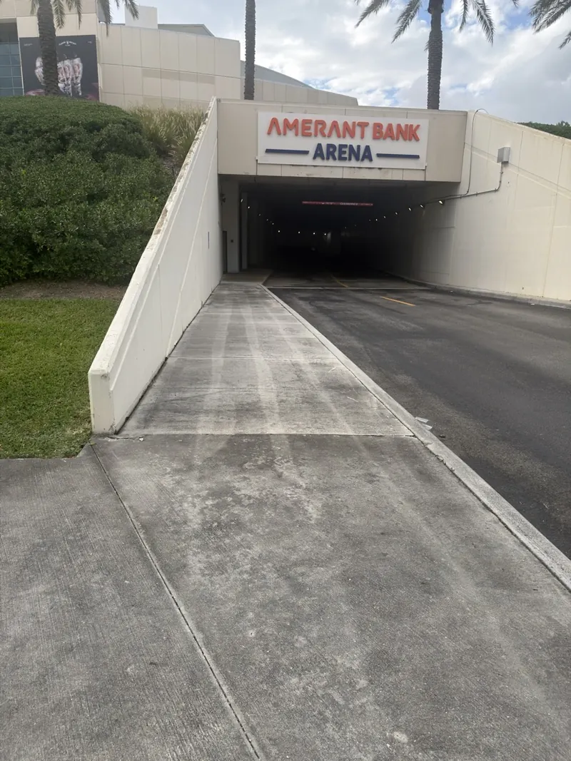Arena entrance before cleaning